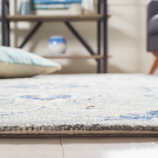 Safavieh Micro Loop Mlp387F Grey/Blue Rug.