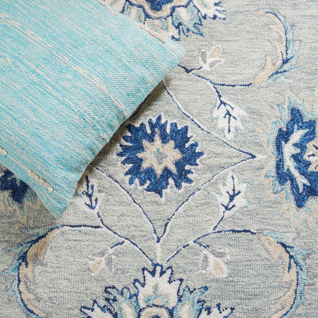 Safavieh Micro Loop Mlp387F Grey/Blue Rug.