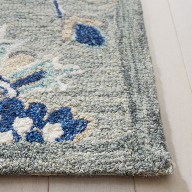 Safavieh Micro Loop Mlp387F Grey/Blue Rug.