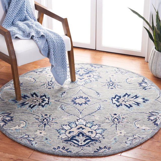 Safavieh Micro Loop Mlp387F Grey/Blue Rug.