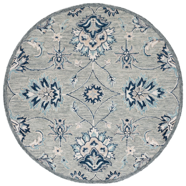 Safavieh Micro Loop Mlp387F Grey/Blue Rug.