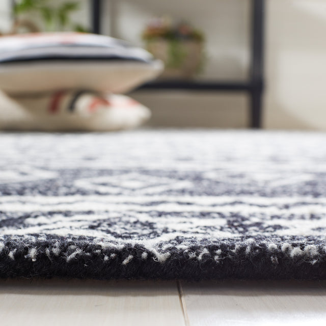 Safavieh Micro Loop Mlp501H Black/Grey Rug.