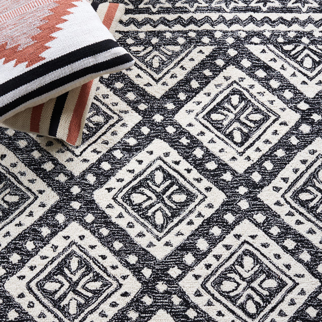 Safavieh Micro Loop Mlp501H Black/Grey Rug.