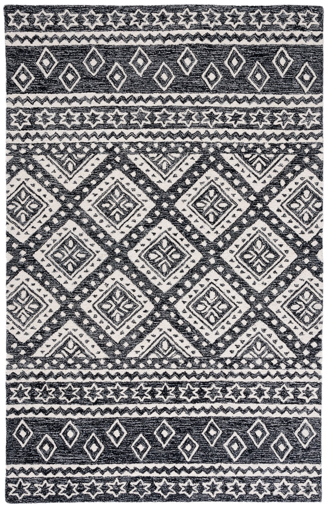 Safavieh Micro Loop Mlp501H Black/Grey Rug.