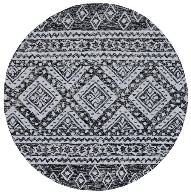 Safavieh Micro Loop Mlp501H Black/Grey Rug.