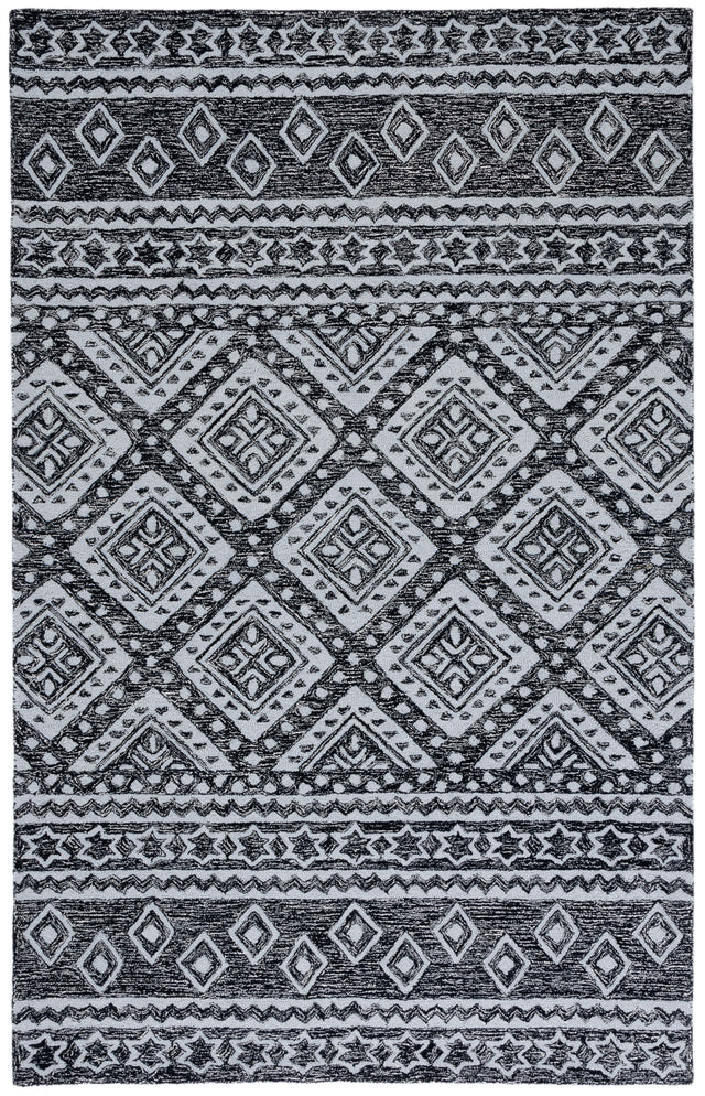 Safavieh Micro Loop Mlp501Z Black/Ivory Rug.