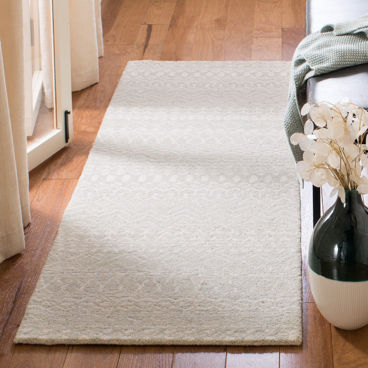 Safavieh Micro-Loop Mlp502K Aqua/Ivory Rugs.