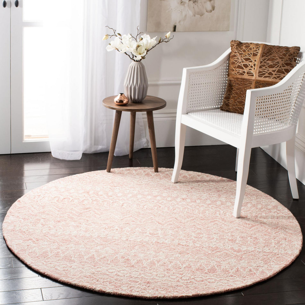 Safavieh Micro-Loop Mlp502U Pink/Ivory Rugs.