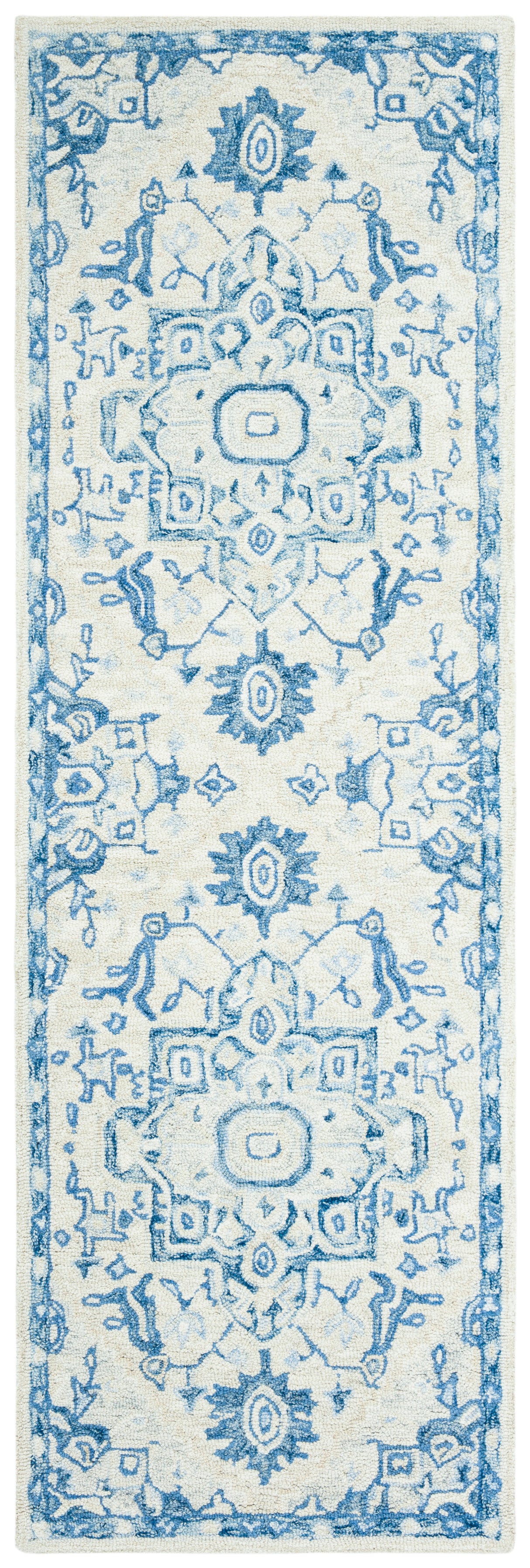 Safavieh Micro-Loop Mlp503G Ivory/Blue Rugs.