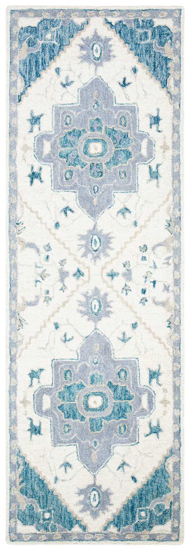 Safavieh Micro Loop Mlp503L Ivory/Navy Rug.