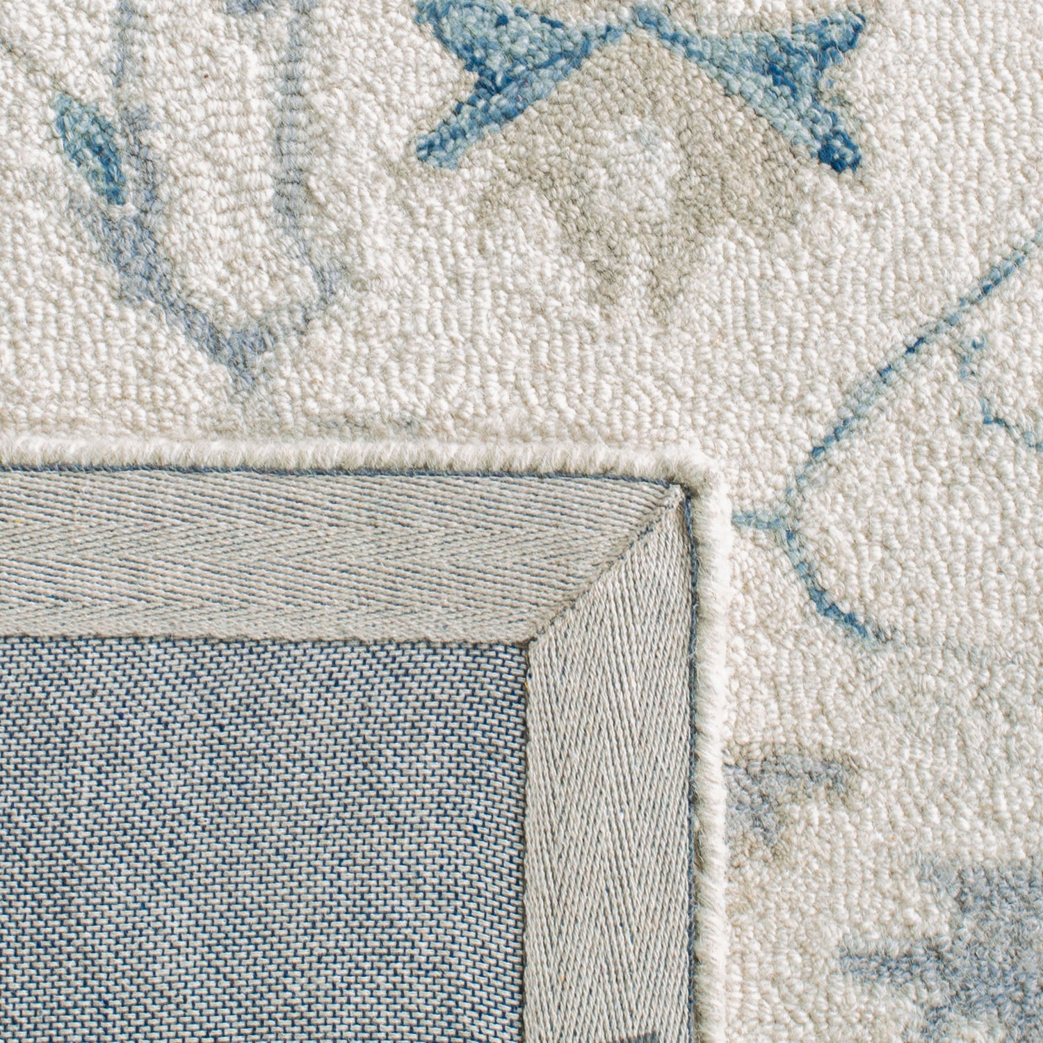 Safavieh Micro Loop Mlp503L Ivory/Navy Rug.