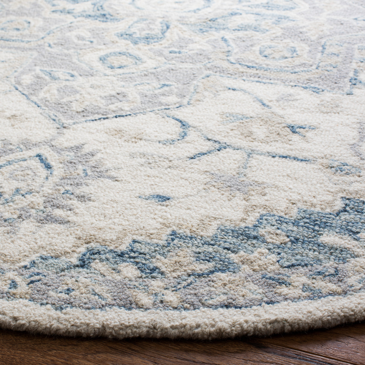Safavieh Micro Loop Mlp503L Ivory/Navy Rug.