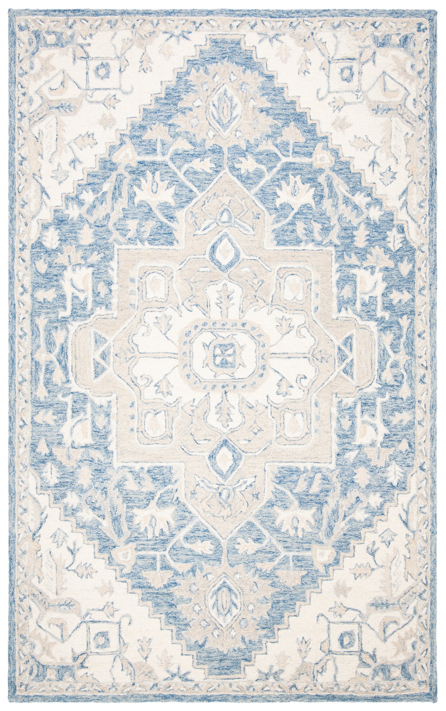 Safavieh Micro-Loop Mlp503M Blue/Ivory Rugs.