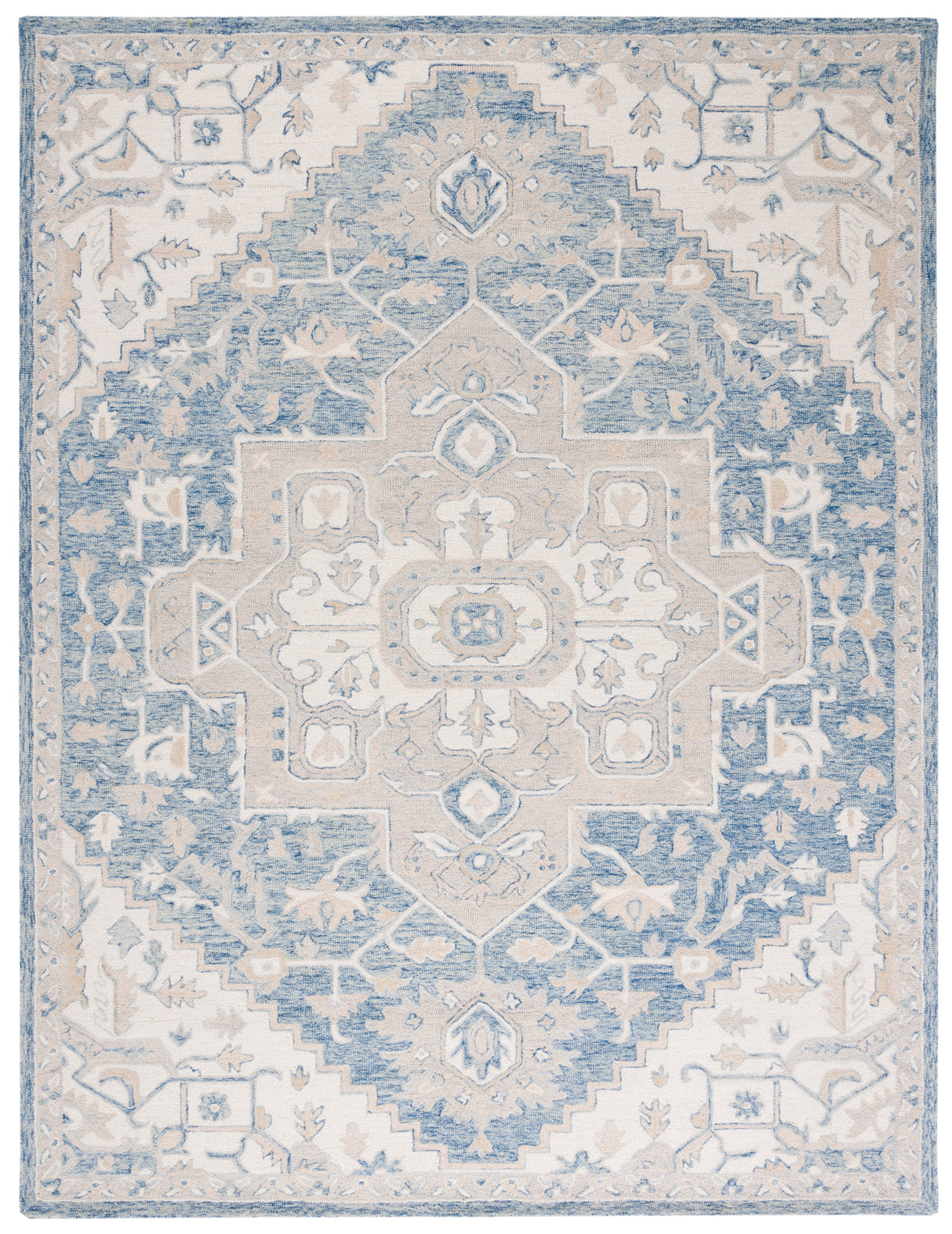 Safavieh Micro-Loop Mlp503M Blue/Ivory Rugs.