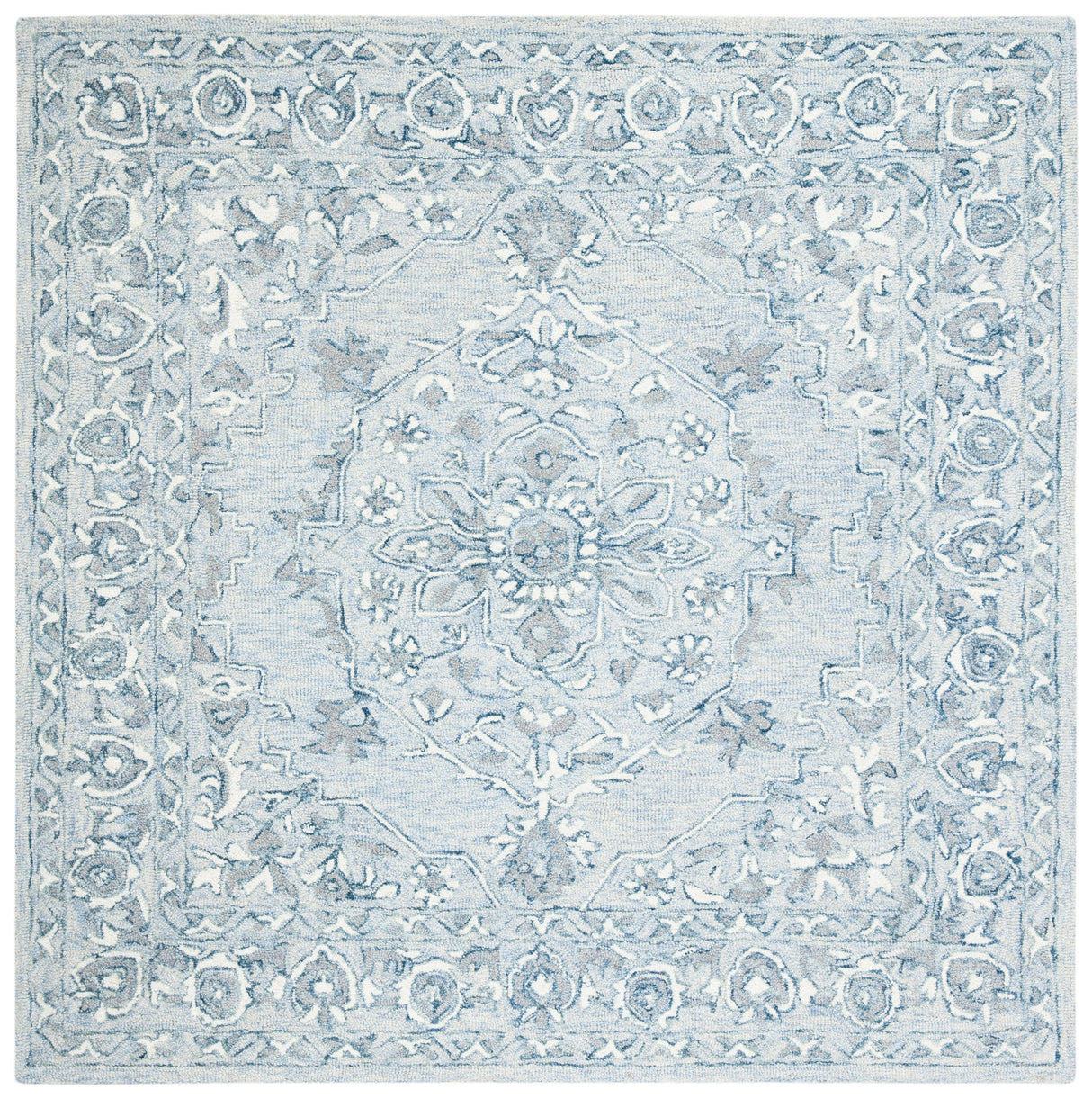 Safavieh Micro-Loop Mlp504M Light Blue/Ivory Rugs.