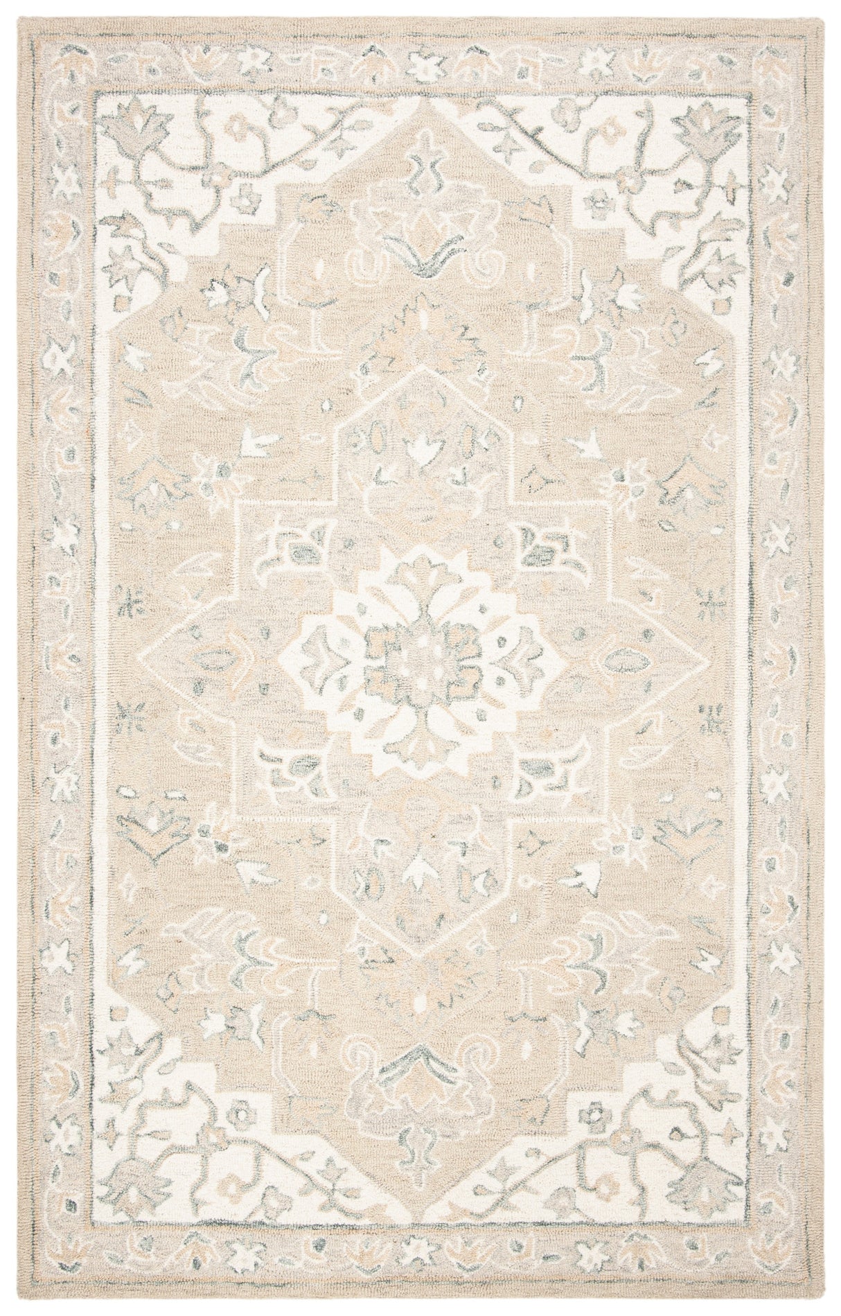 Safavieh Micro-Loop Mlp505F Light Grey/Ivory Rugs.