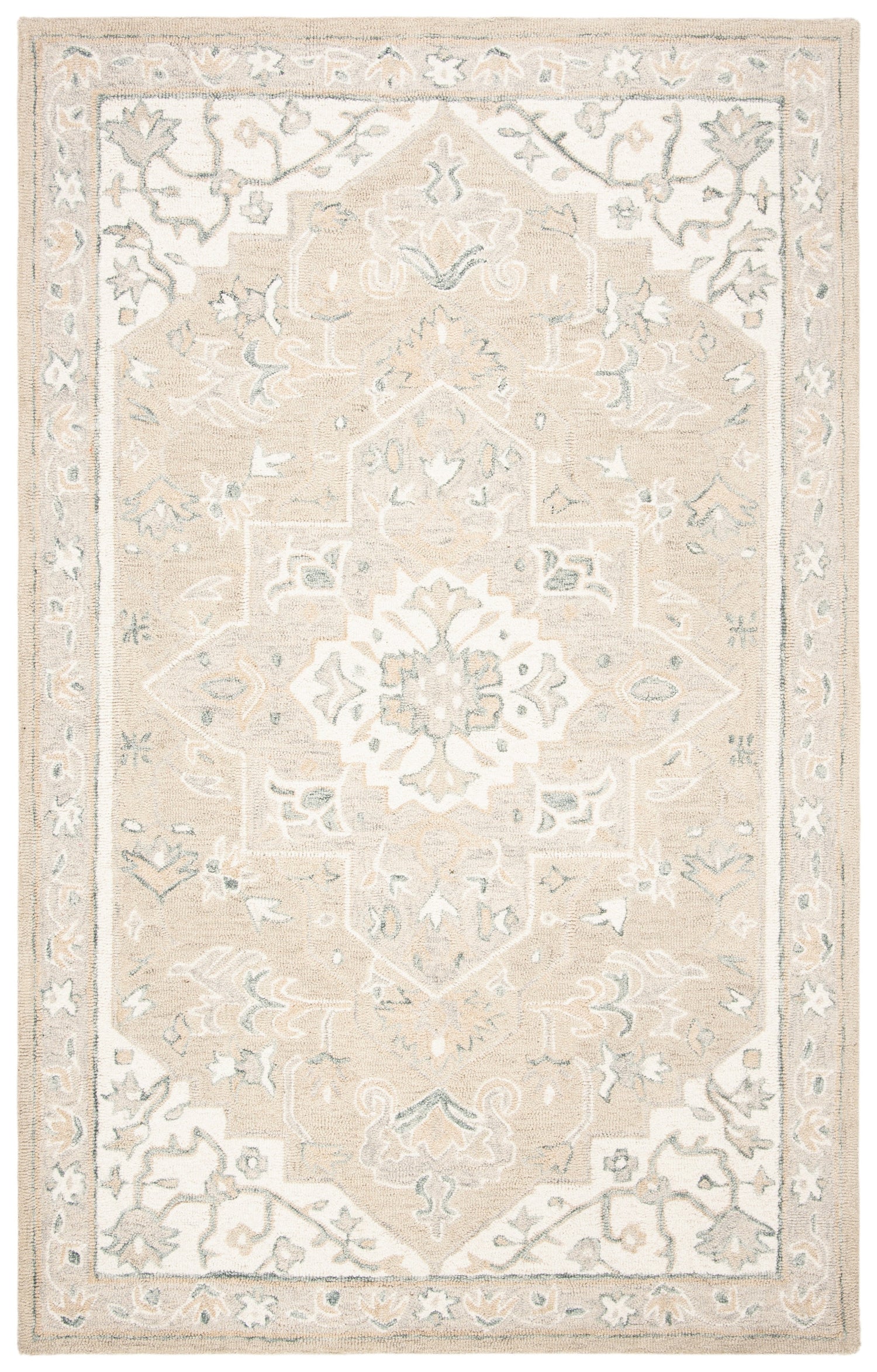 Safavieh Micro-Loop Mlp505F Light Grey/Ivory Rugs.
