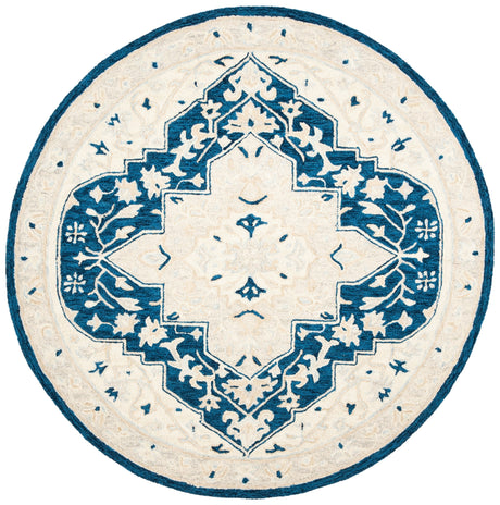 Safavieh Micro-Loop Mlp505N Navy/Ivory Rugs.