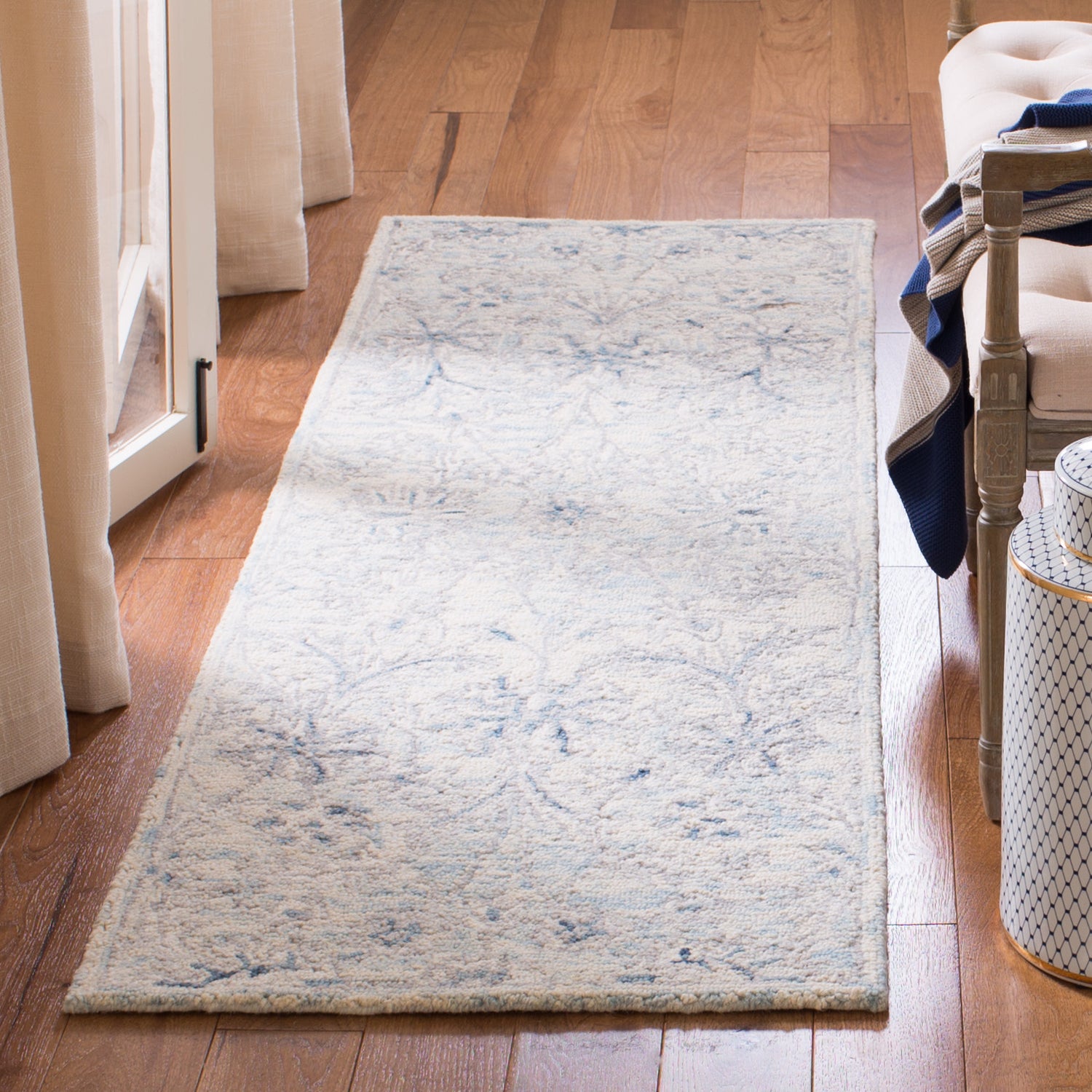 Safavieh Micro-Loop Mlp506M Light Blue/Ivory Rugs.