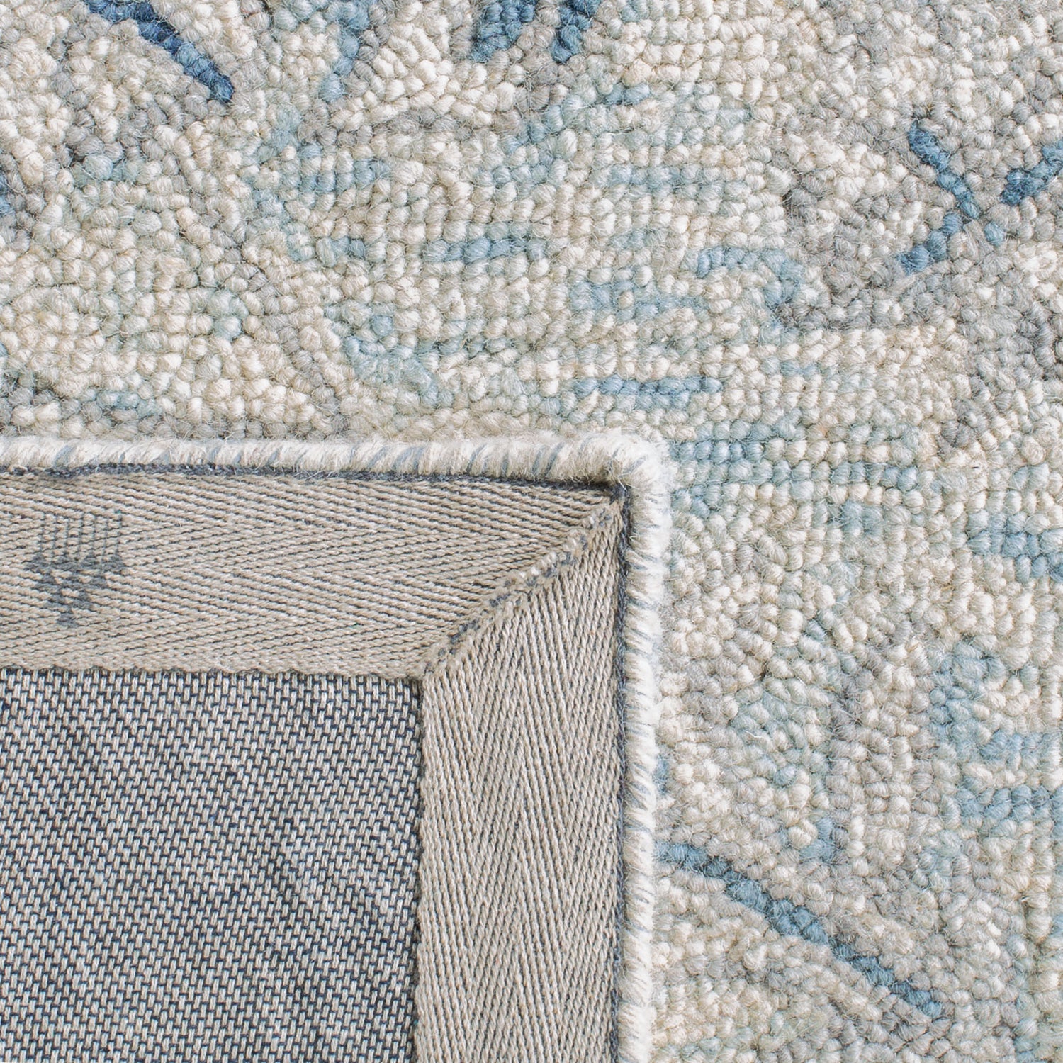 Safavieh Micro-Loop Mlp506M Light Blue/Ivory Rugs.