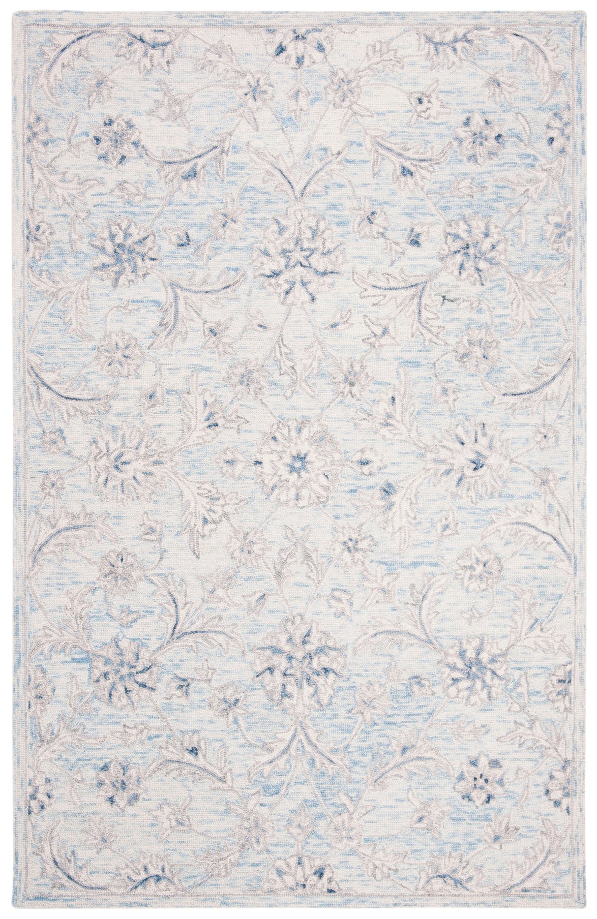 Safavieh Micro-Loop Mlp506M Light Blue/Ivory Rugs.