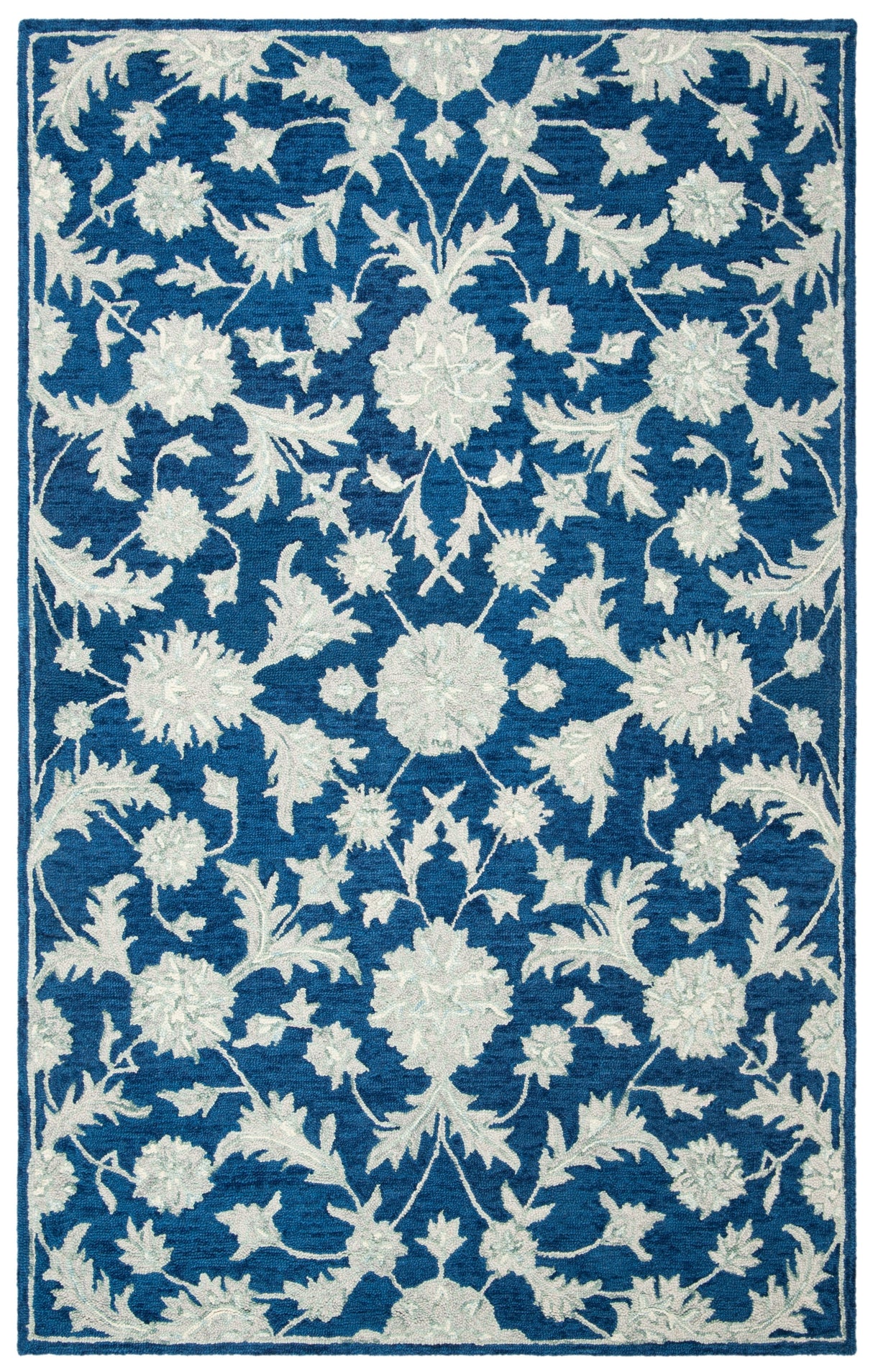 Safavieh Micro-Loop Mlp506N Navy/Grey Rugs.