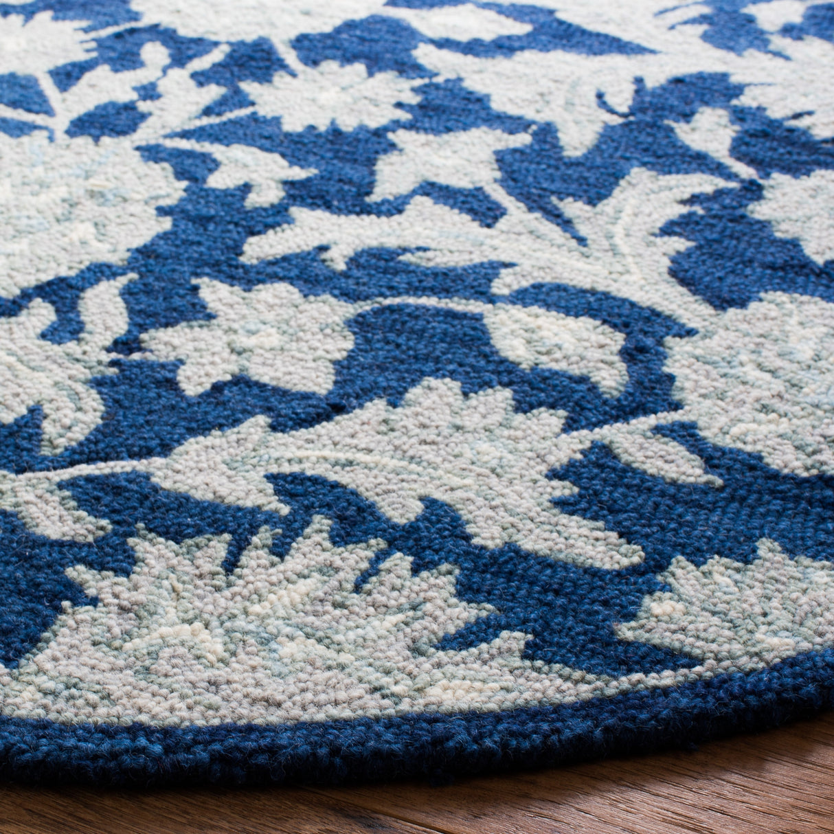Safavieh Micro-Loop Mlp506N Navy/Grey Rugs.
