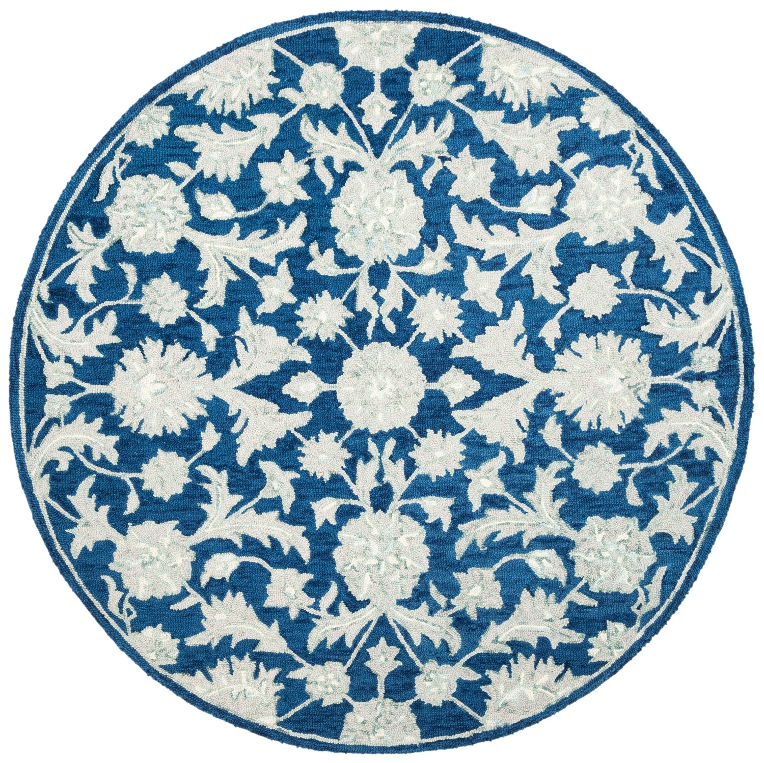 Safavieh Micro-Loop Mlp506N Navy/Grey Rugs.
