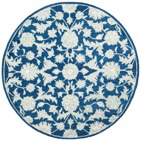 Safavieh Micro-Loop Mlp506N Navy/Grey Rugs.