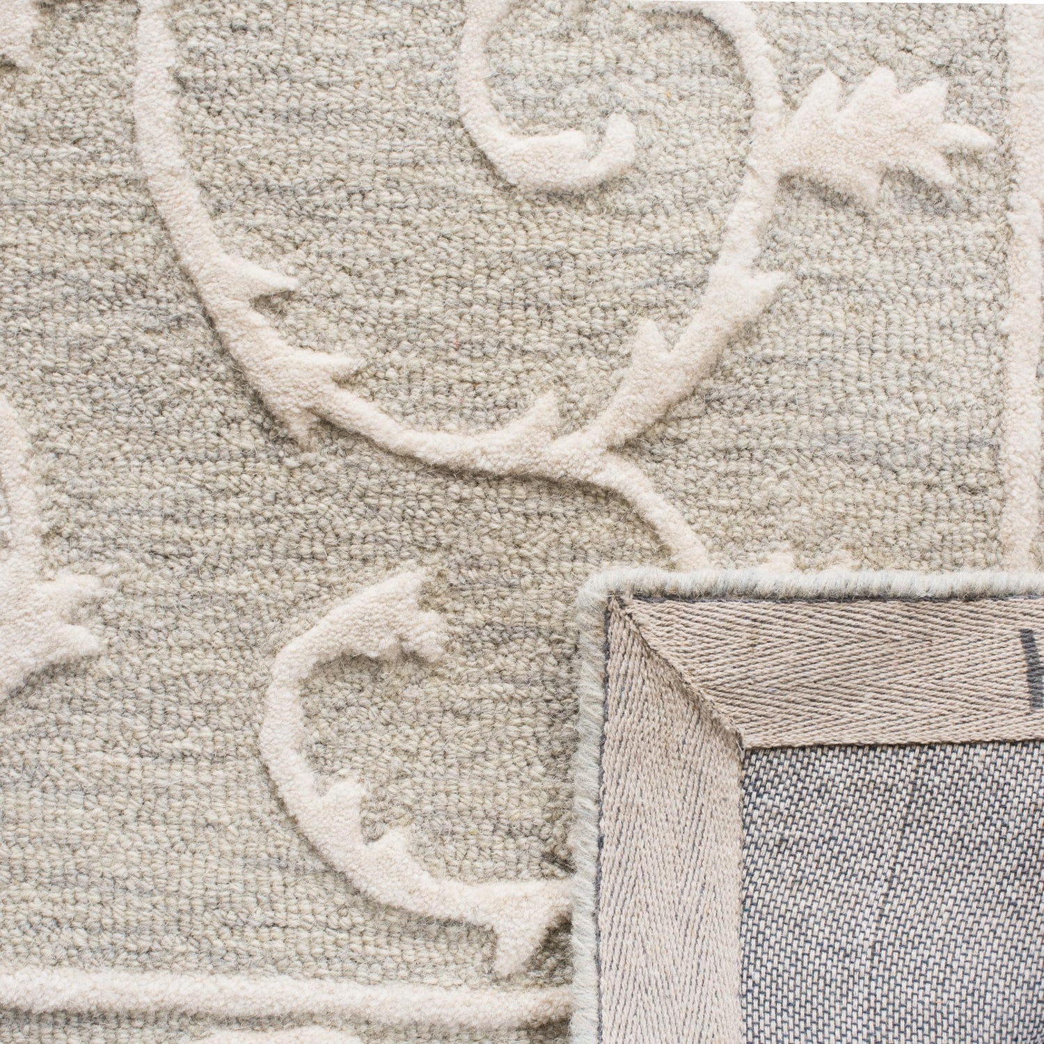 Safavieh Micro-Loop Mlp507F Light Grey/Ivory Rugs.