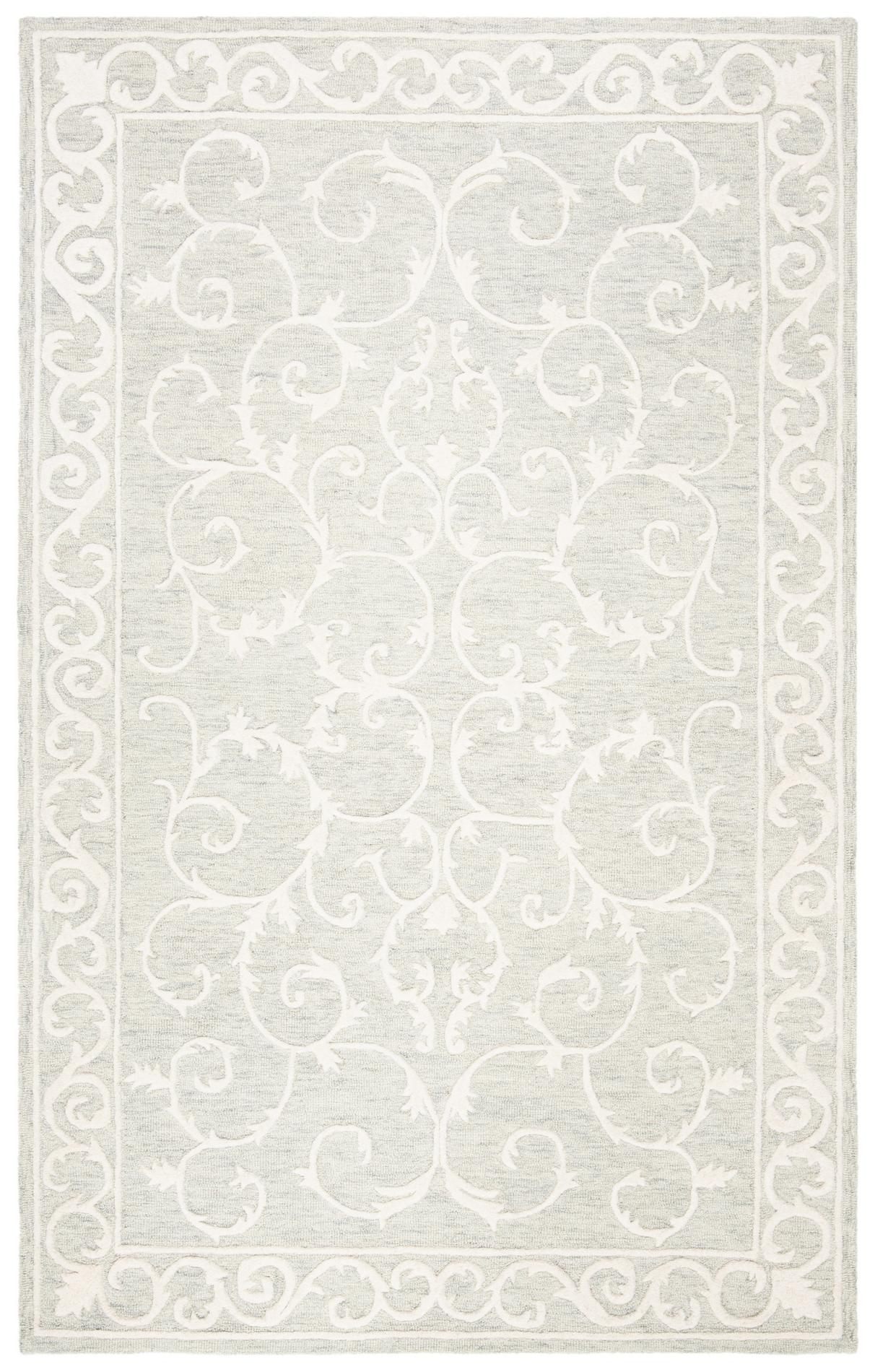 Safavieh Micro-Loop Mlp507F Light Grey/Ivory Rugs.
