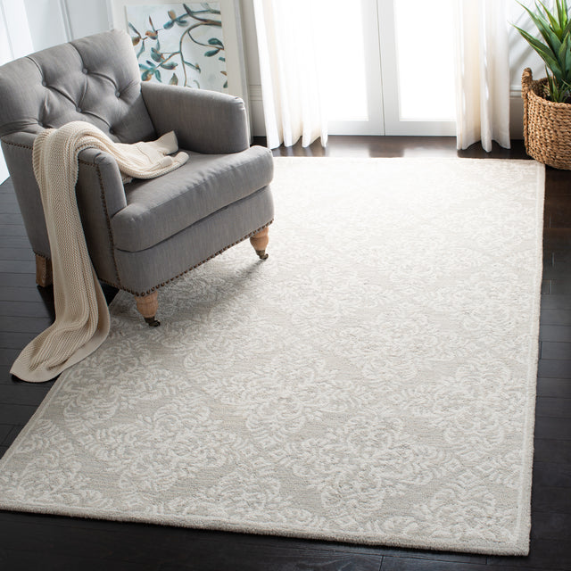 Safavieh Micro Loop Mlp515G Silver/Ivory Rug.