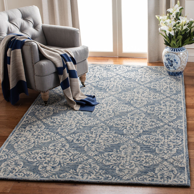 Safavieh Micro Loop Mlp515M Blue/Ivory Rug.