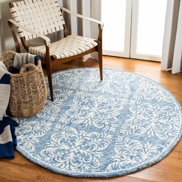 Safavieh Micro Loop Mlp515M Blue/Ivory Rug.