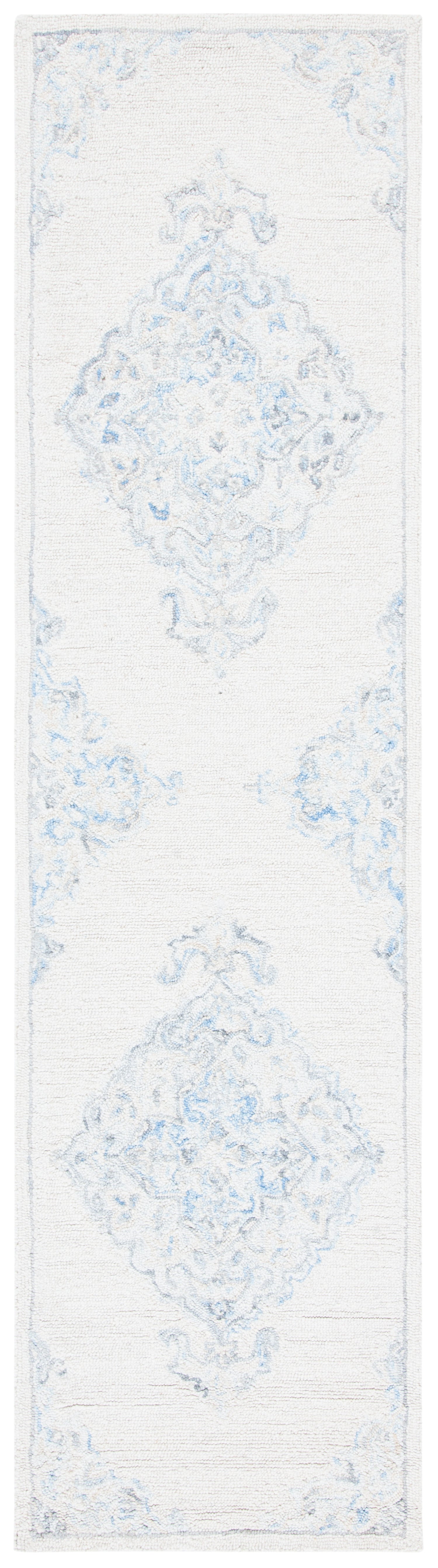 Safavieh Micro-Loop Mlp516A Ivory/Blue Rugs.