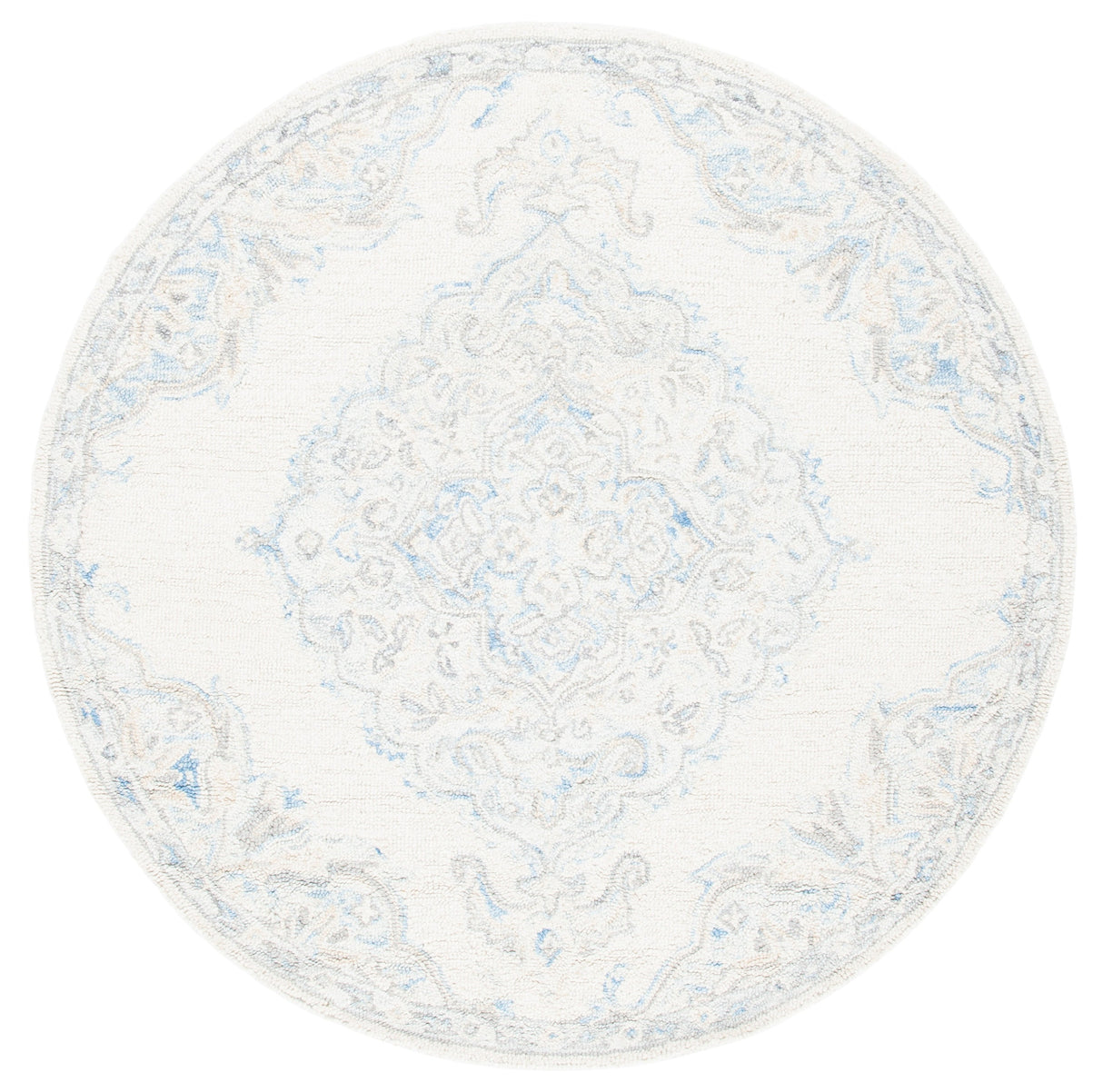 Safavieh Micro-Loop Mlp516A Ivory/Blue Rugs.