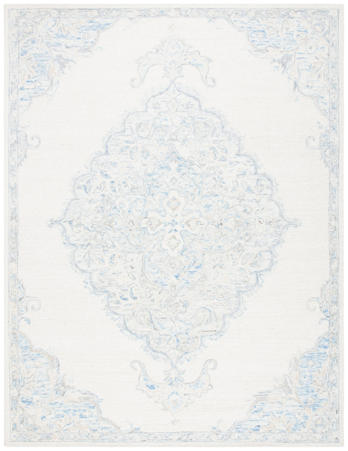 Safavieh Micro-Loop Mlp516A Ivory/Blue Rugs.
