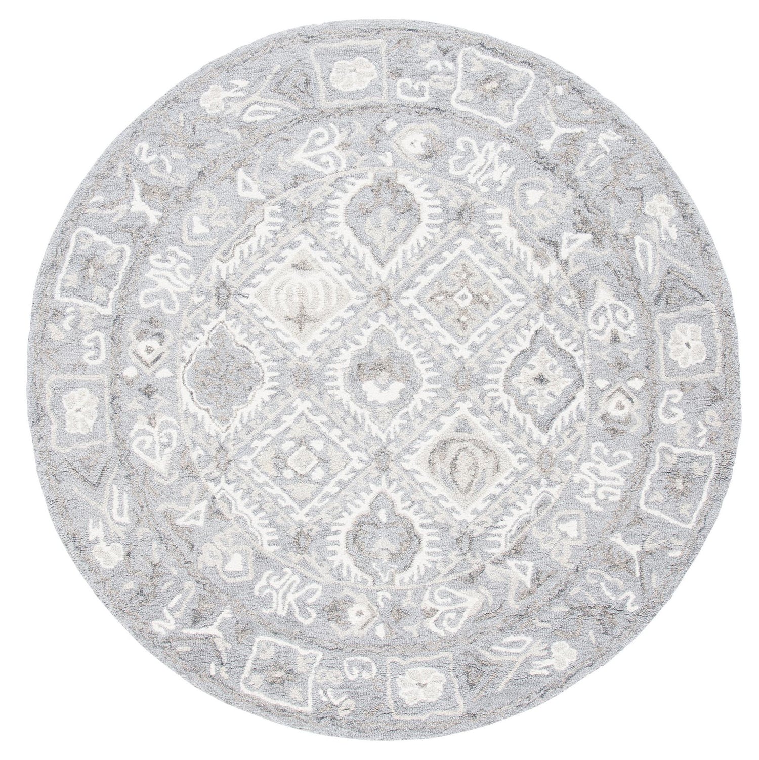 Safavieh Micro-Loop Mlp517G Ivory/Grey Rugs.