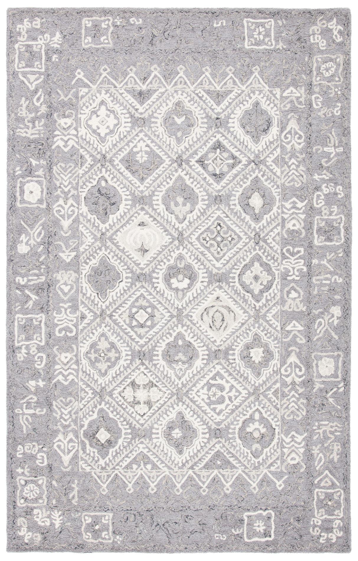Safavieh Micro-Loop Mlp517G Ivory/Grey Rugs.