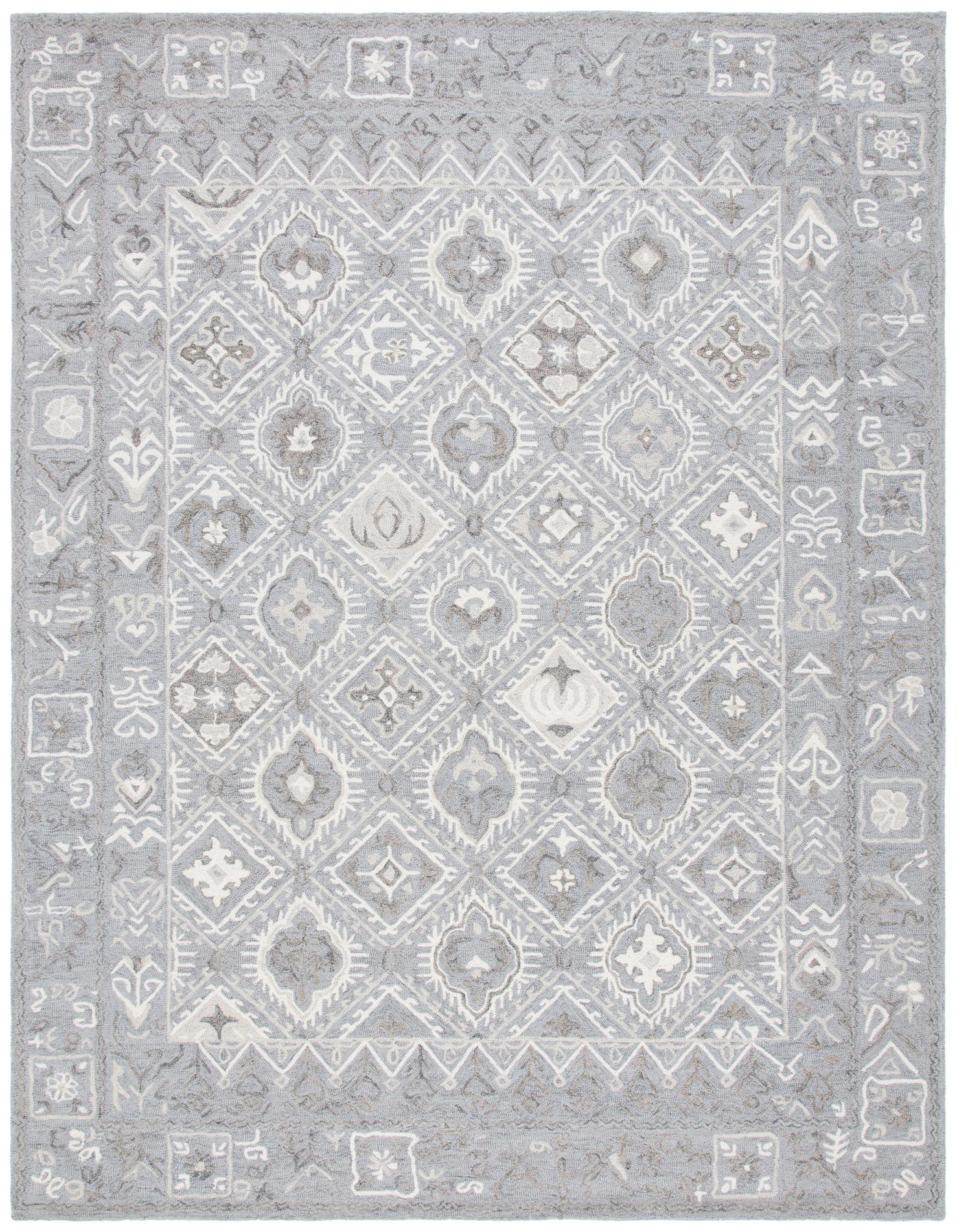 Safavieh Micro-Loop Mlp517G Ivory/Grey Rugs.