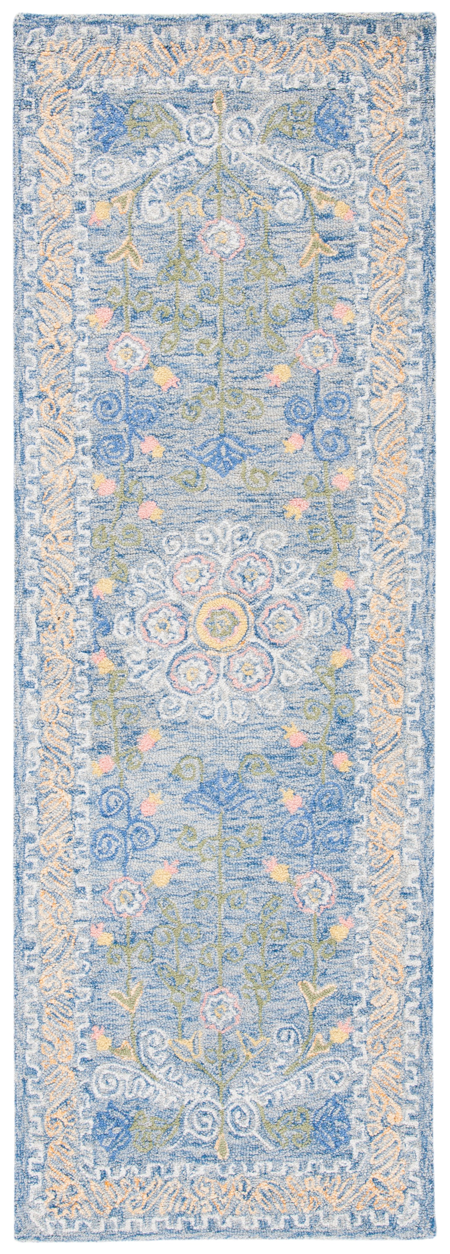 Safavieh Micro-Loop Mlp522M Blue/Green Rugs.