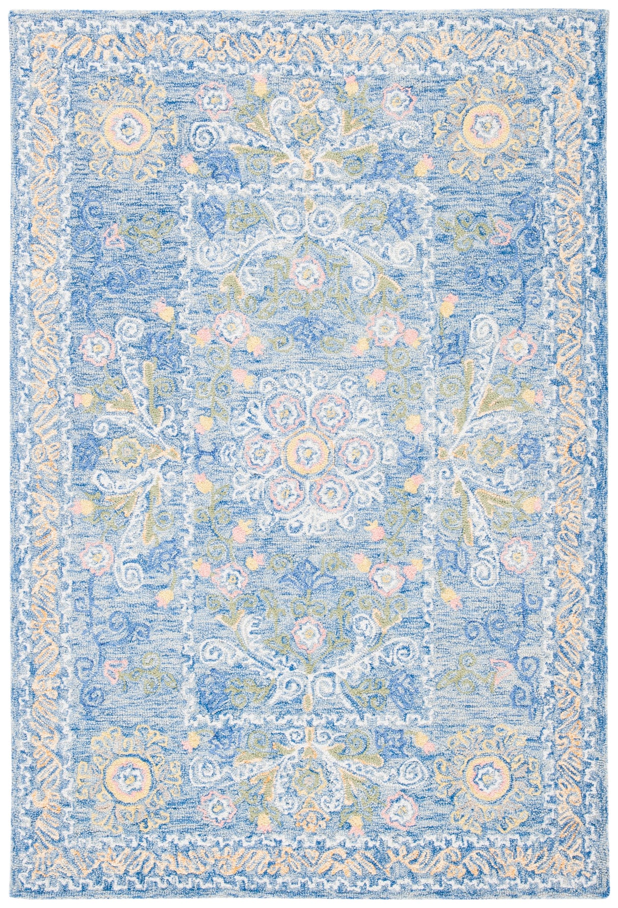 Safavieh Micro-Loop Mlp522M Blue/Green Rugs.