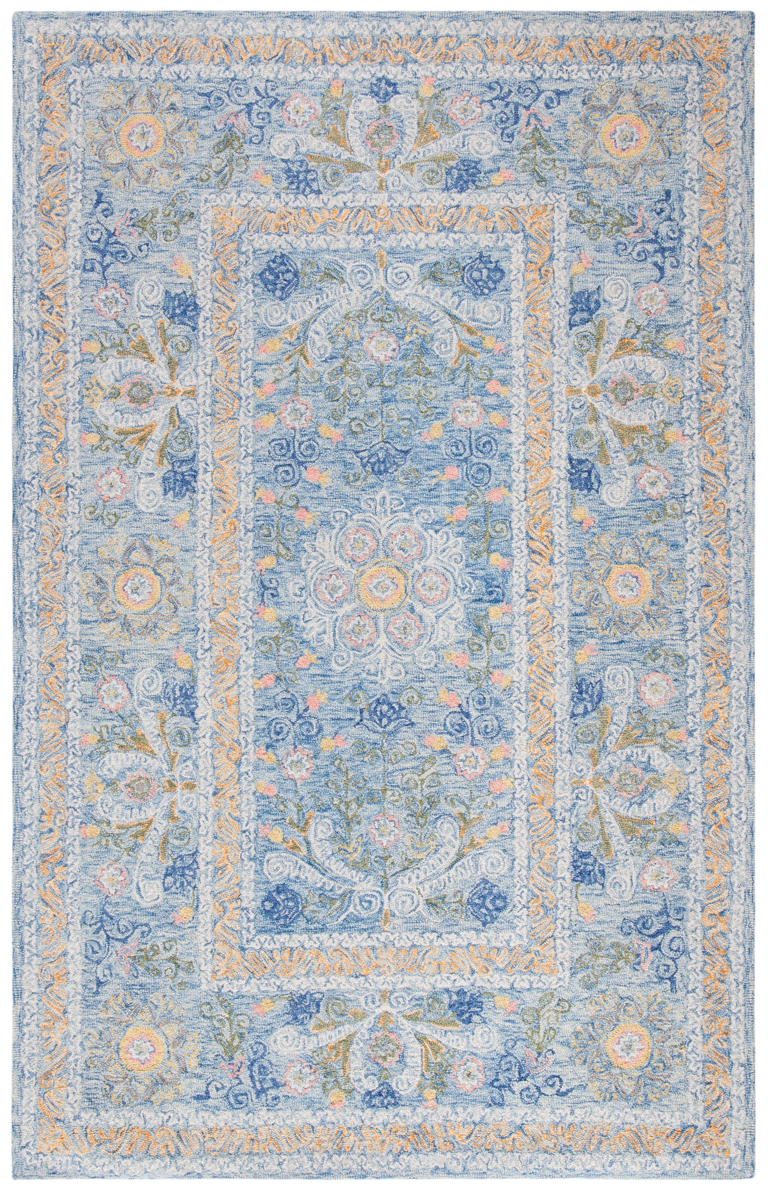 Safavieh Micro-Loop Mlp522M Blue/Green Rugs.