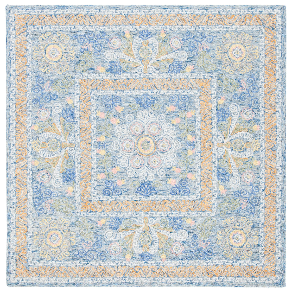 Safavieh Micro-Loop Mlp522M Blue/Green Rugs.