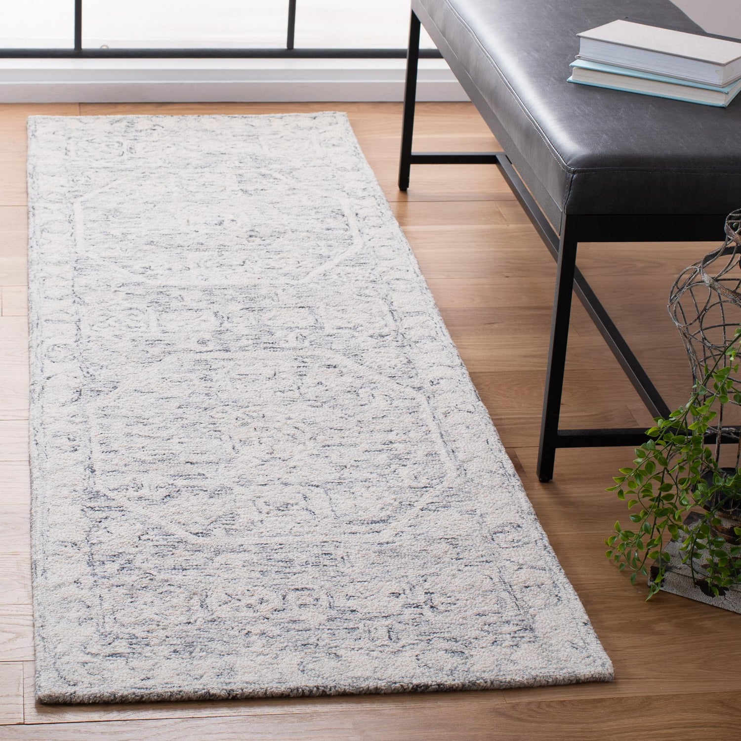 Safavieh Micro-Loop Mlp524H Charcoal/Ivory Rugs.