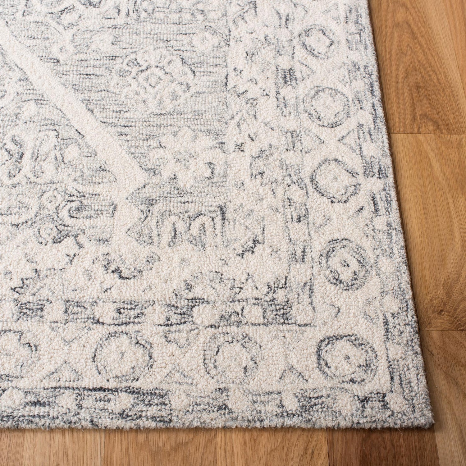 Safavieh Micro-Loop Mlp524H Charcoal/Ivory Rugs.