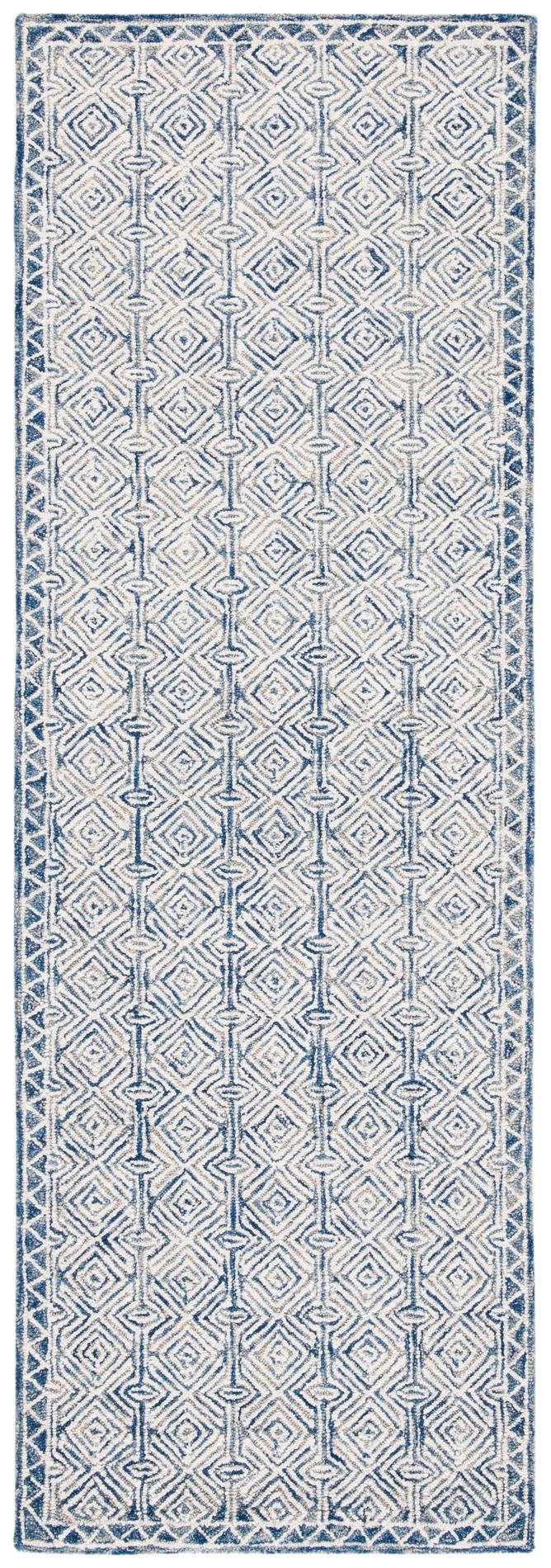 Safavieh Micro-Loop Mlp526N Navy/Ivory Rugs.