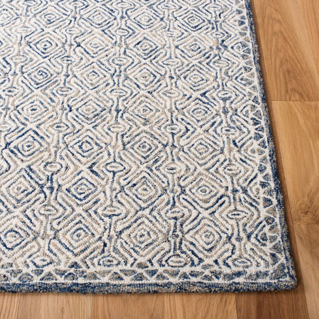 Safavieh Micro-Loop Mlp526N Navy/Ivory Rugs.