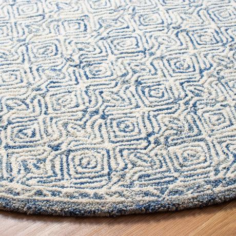 Safavieh Micro-Loop Mlp526N Navy/Ivory Rugs.