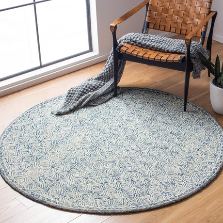 Safavieh Micro-Loop Mlp526N Navy/Ivory Rugs.